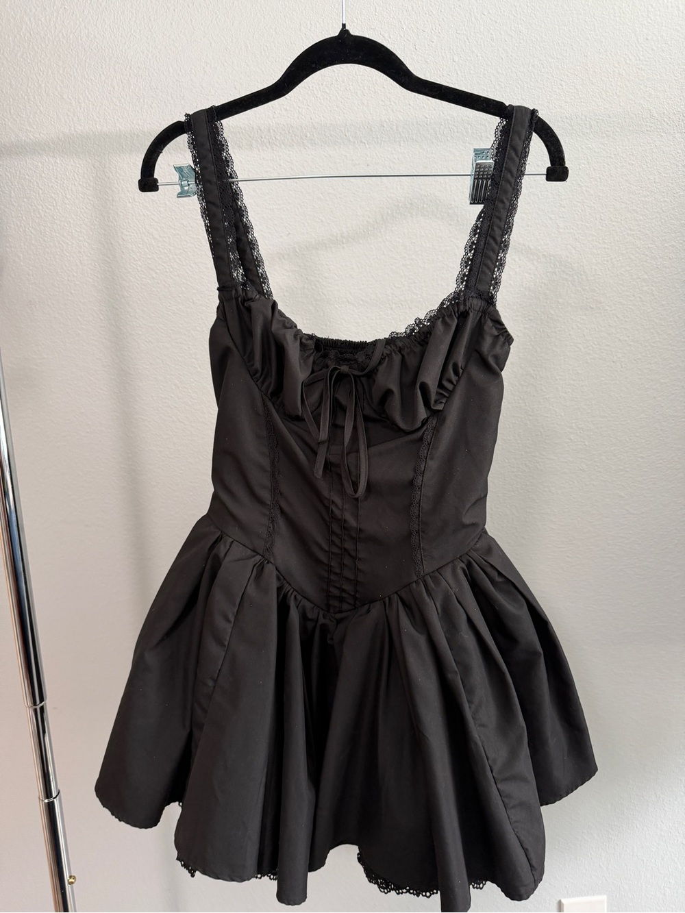 Black Gothic Ruffle Dress - Picture 4 of 4
